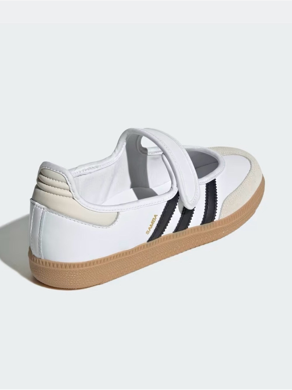 Adidas Women Samba Jane Shoes Sneaker in White, Black & Tan - Picture 4 of 7